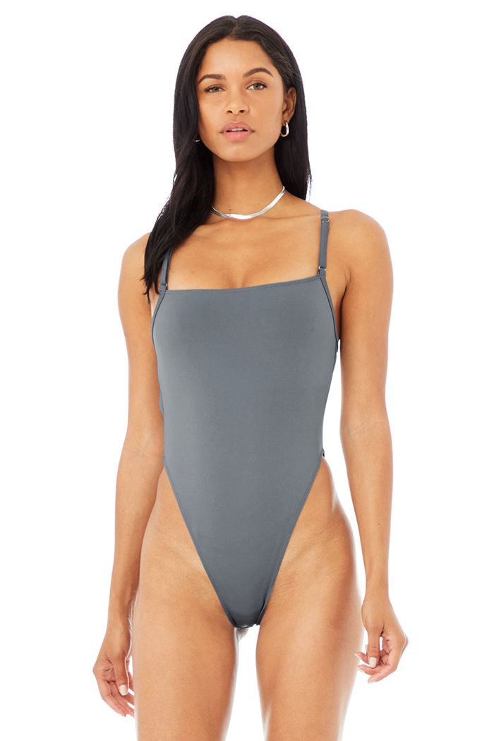 Bodysuit Alo Yoga Thrill Seeker Mujer Grises | 208956FUO