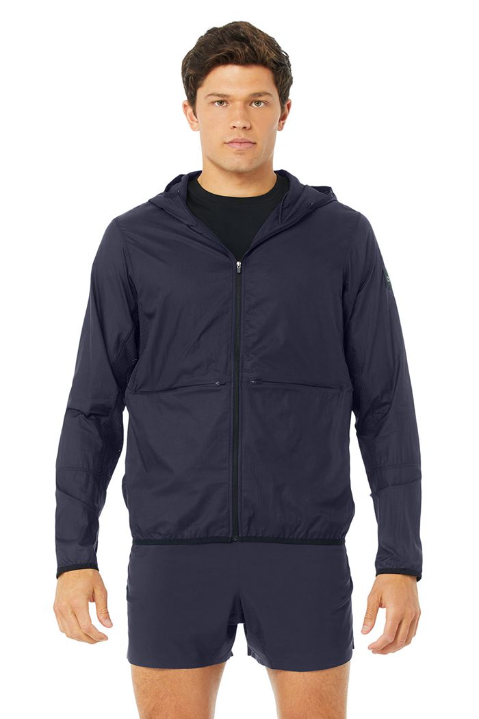 Chaquetas Alo Yoga Repeat Correr Hombre Negros | 156348YWH