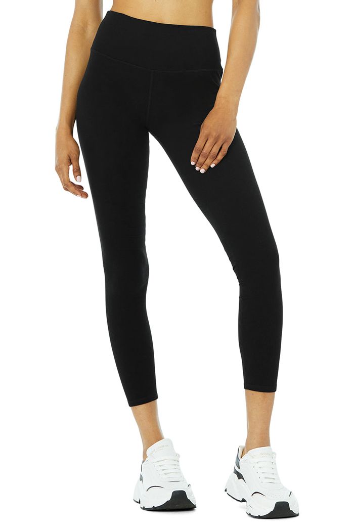 Leggins Alo Yoga Alosoft High-Cintura 7/8 Highlight Mujer Negros | 837624XLR