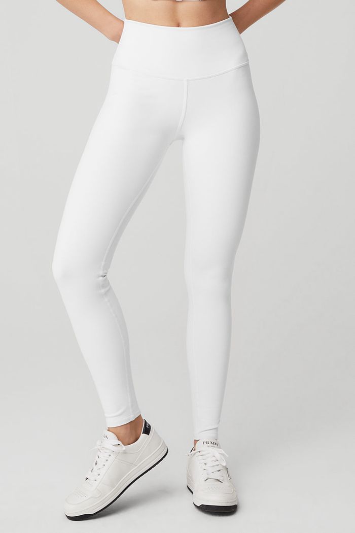 Leggins Alo Yoga High-Cintura Airbrush Mujer Blancos | 682349NAR