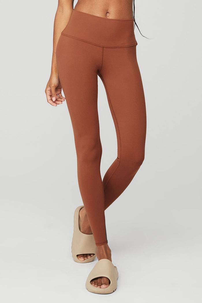 Leggins Alo Yoga High-Cintura Airbrush Mujer Rojos | 762905FGQ