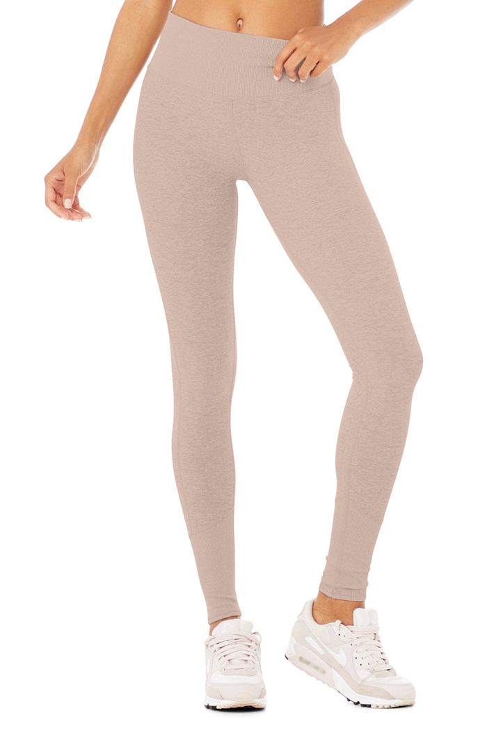 Leggins Alo Yoga High-Cintura Alosoft Lounge Mujer Rosas | 728435AMY