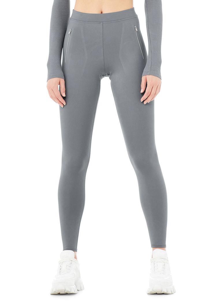 Leggins Alo Yoga High-Cintura Thrill Seeker Mujer Grises | 051867QOD