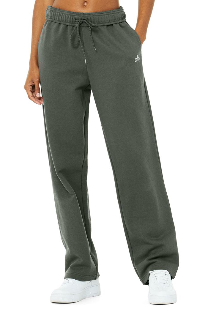 Pantalones Alo Yoga Accolade Straight Leg Sweat Mujer Verdes Oscuro | 426389LSF