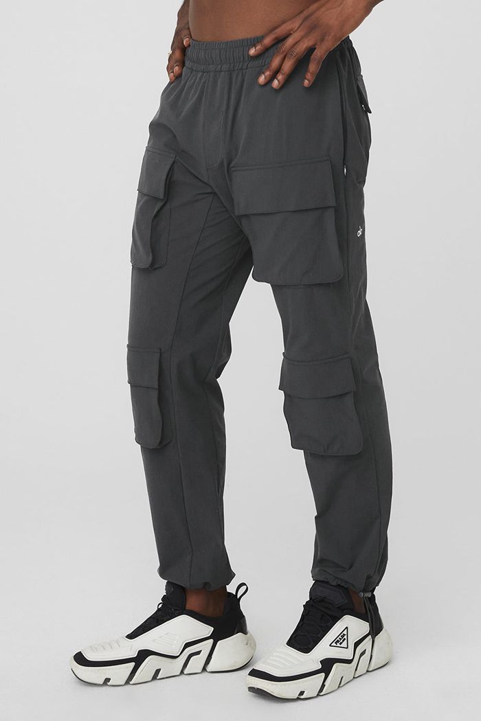 Pantalones Alo Yoga Cargo Venture Hombre Grises Oscuro | 629853JFD