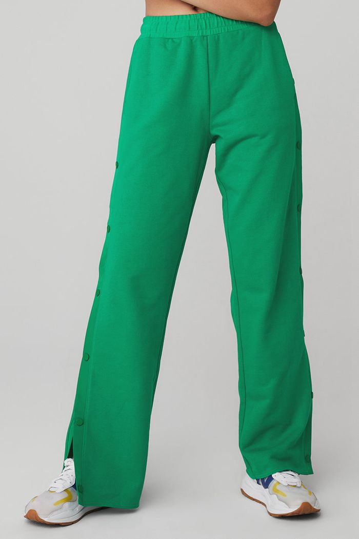 Pantalones Alo Yoga Courtside Tearaway Snap Mujer Verdes Turquesa | 695217QAO