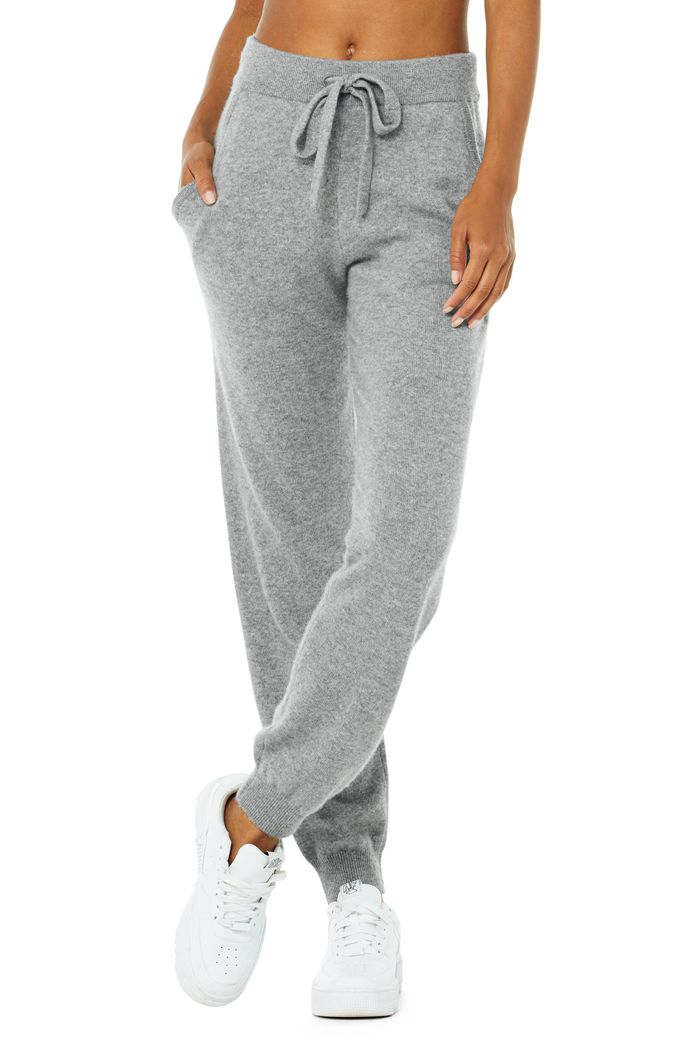 Pantalones Alo Yoga High-Cintura Cashmere Jet Set Mujer Grises | 761549UZD