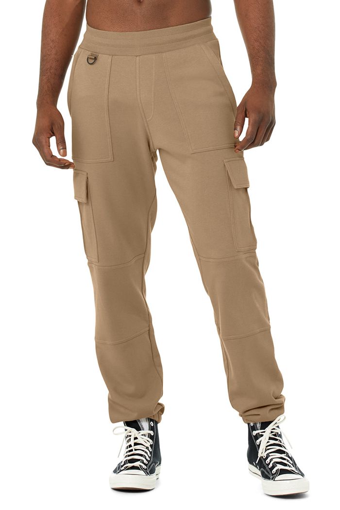 Pantalones Alo Yoga Highline Cargo Sweat Hombre Marrom | 618249PIQ