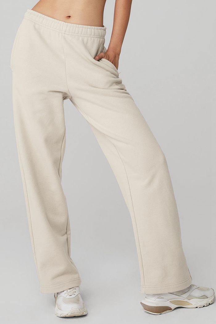 Pantalones Alo Yoga Renown Sweat Mujer Beige | 987042WMF