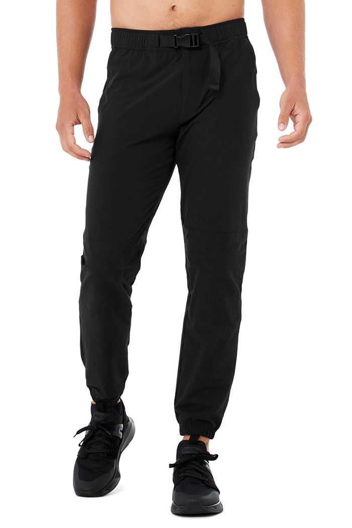 Pantalones Alo Yoga Talus Tech Hombre Negros | 490125SDY