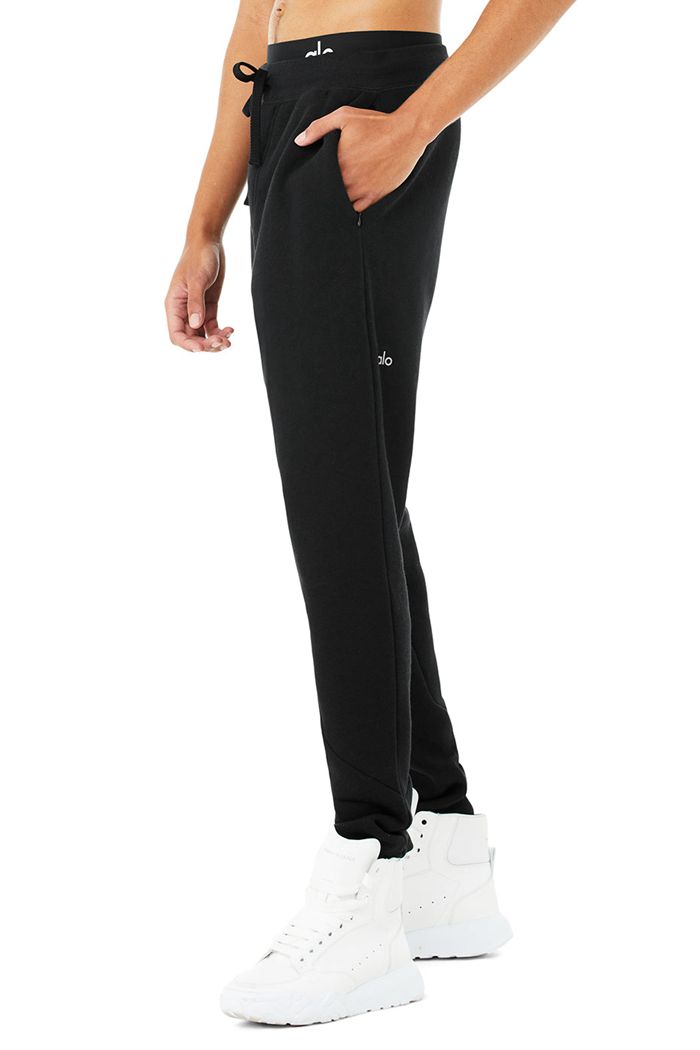 Pantalones Alo Yoga The Triumph Sweat Hombre Negros | 346951JGZ