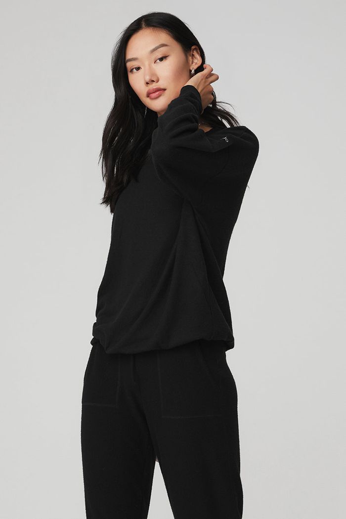 Pullover Alo Yoga Soho Mujer Negros | 158902IRJ