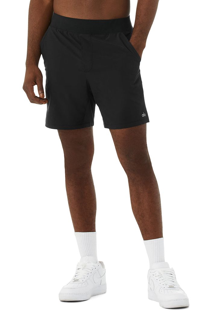 Short Alo Yoga 7" Repetition Hombre Negros | 518349BVZ