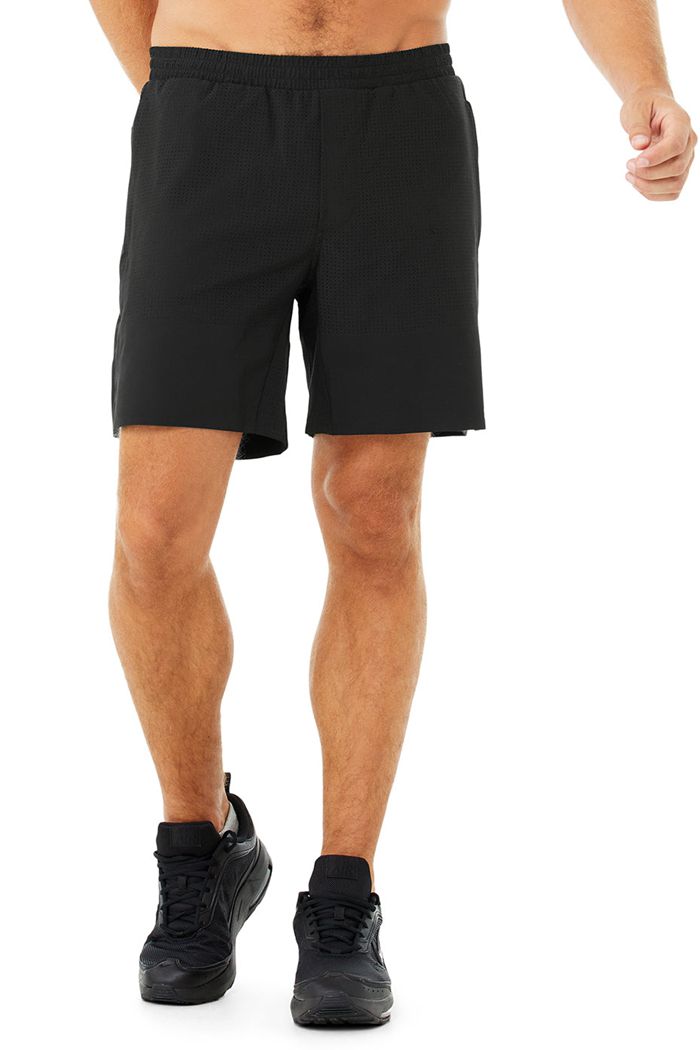 Short Alo Yoga 7" Traction Hombre Negros | 928461SLX