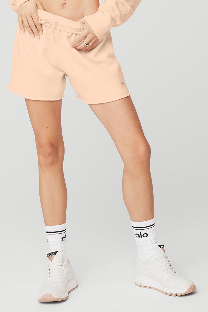 Short Alo Yoga Gym Mujer Beige | 263789RWJ