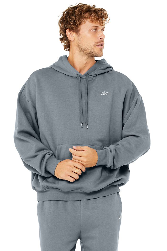 Sudadera Con Capucha Alo Yoga Accolade Hombre Grises | 164528GMB