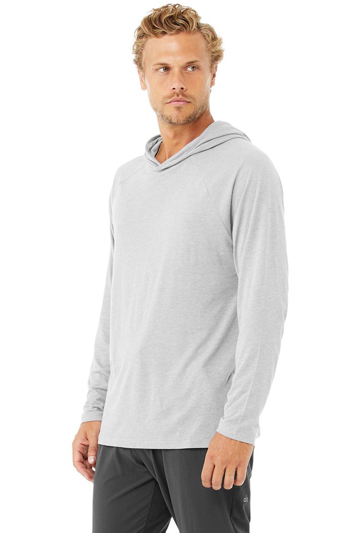 Sudadera Con Capucha Alo Yoga Core Encapuchado Runner Hombre Grises | 042368YUQ