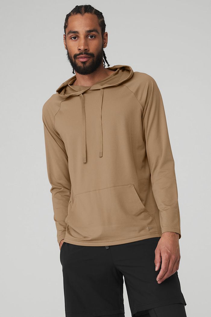 Sudadera Con Capucha Alo Yoga The Conquer Hombre Marrom | 239470DJA