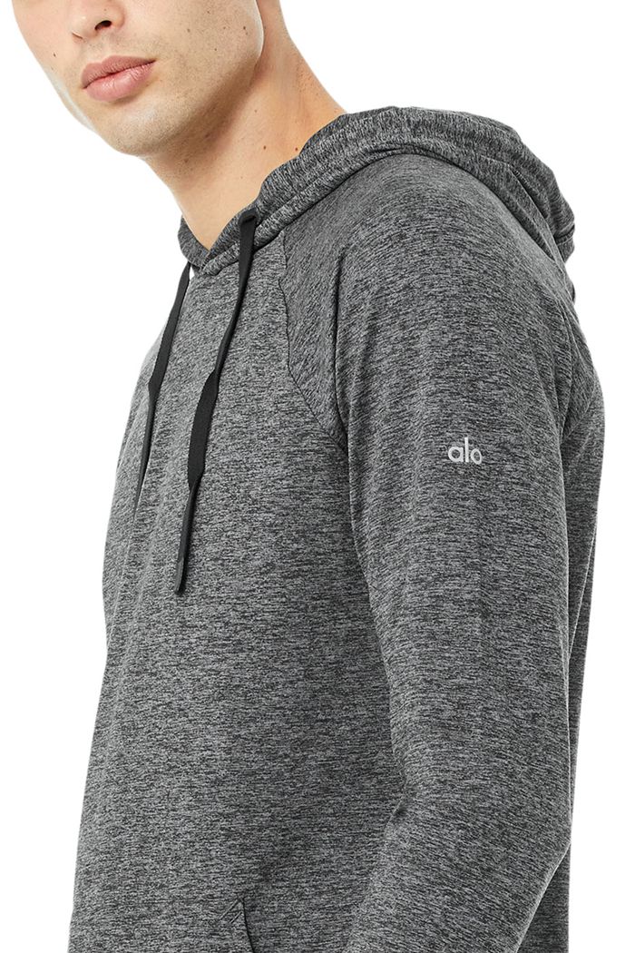 Sudadera Con Capucha Alo Yoga The Conquer Hombre Grises | 784032XHJ