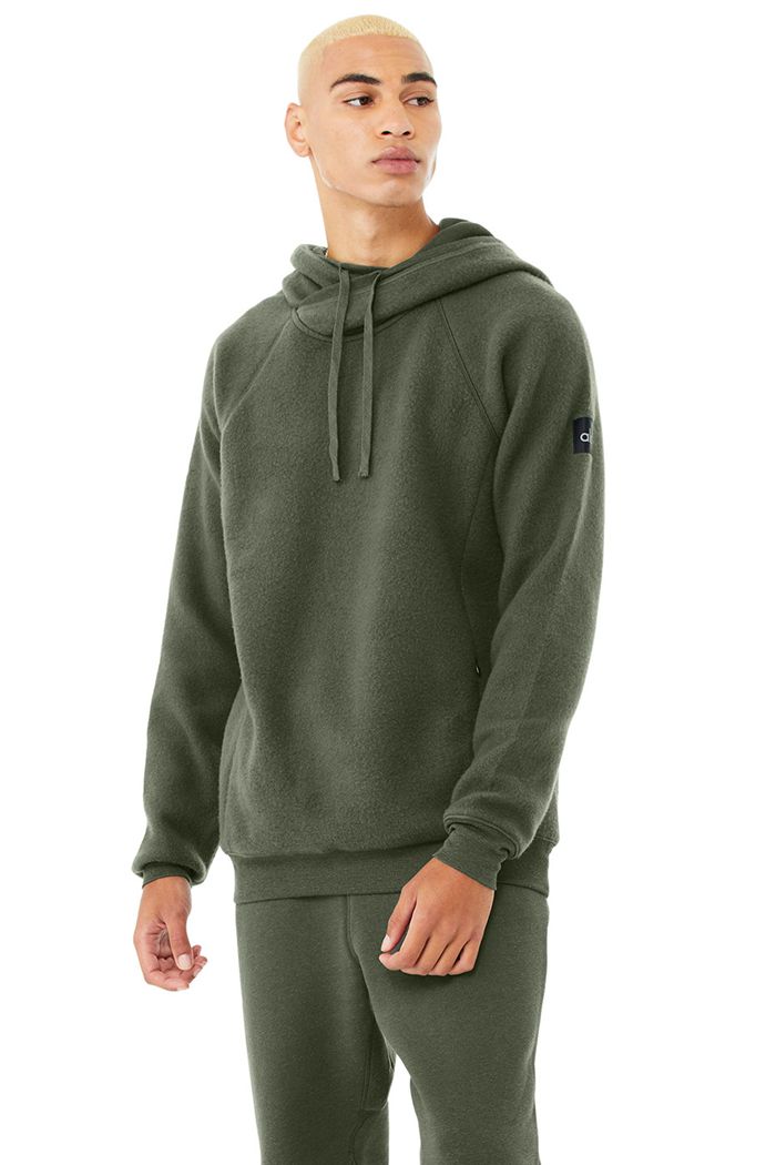 Sudadera Con Capucha Alo Yoga The Triumph Hombre Verdes Oscuro | 432715KOC