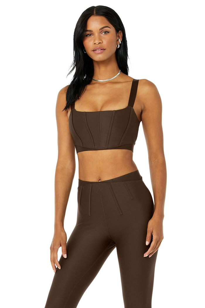 Sujetadores Alo Yoga Airlift Corset Mujer Negros | 243190QSX