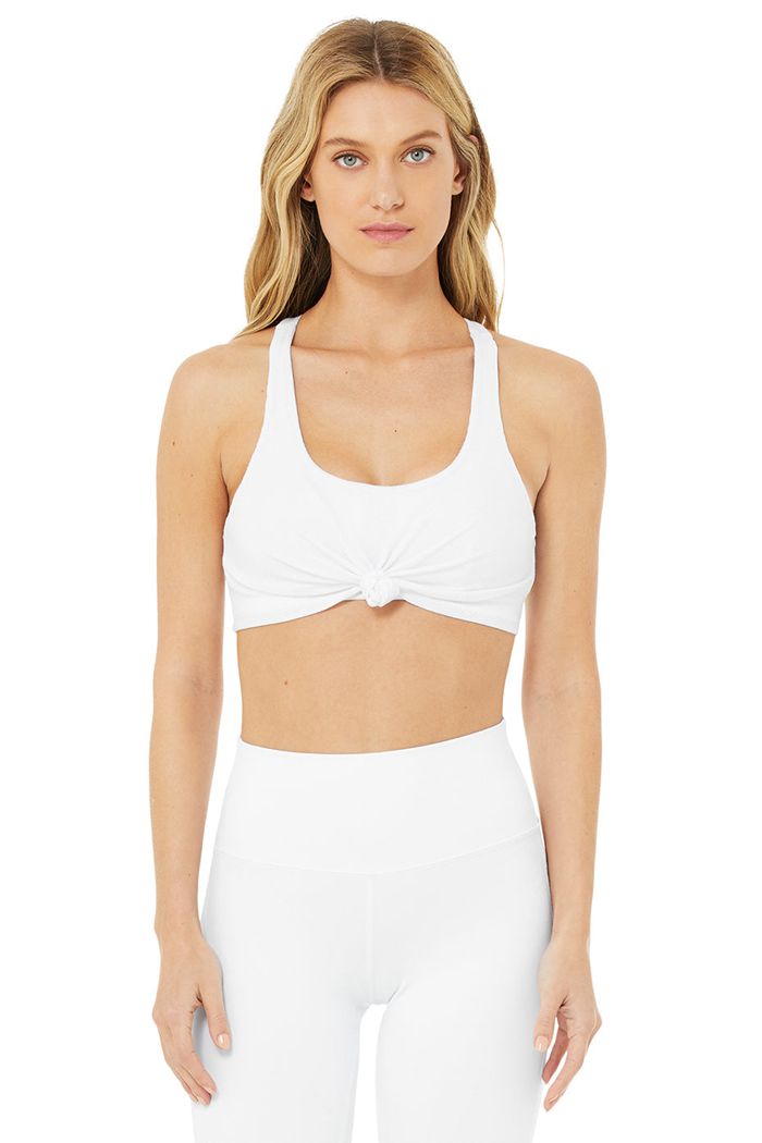 Sujetadores Alo Yoga Knot Mujer Blancos | 103945VNL