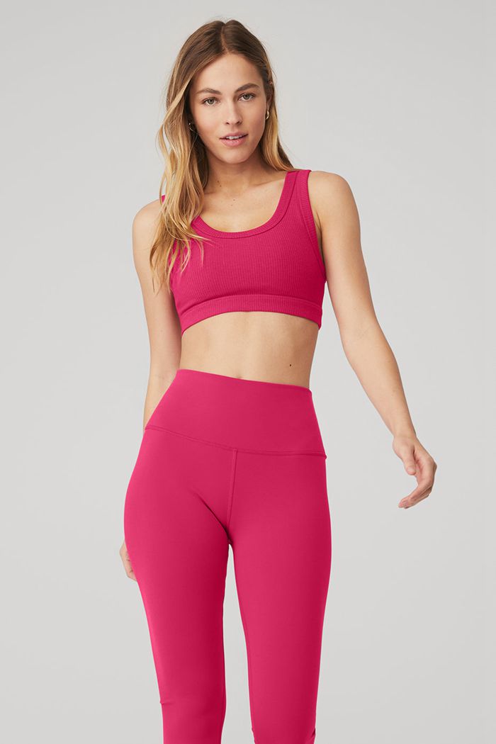 Sujetadores Alo Yoga Wellness Mujer Rojos | 159628WOX