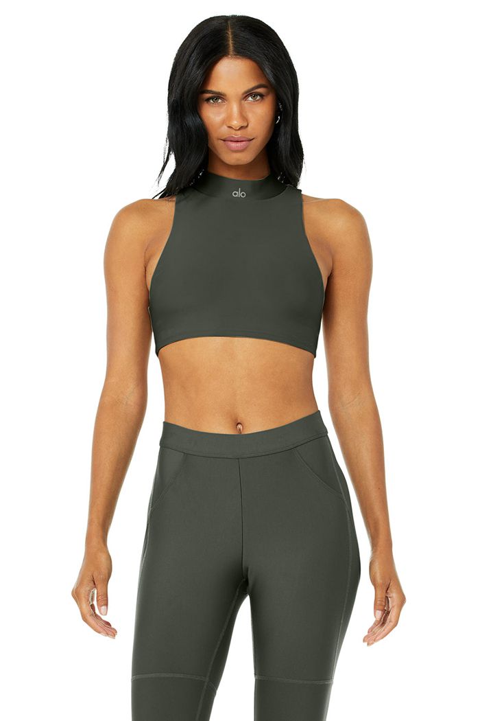 Tank Tops Alo Yoga Airlift Fuse Mujer Verdes Oscuro | 651298JPU