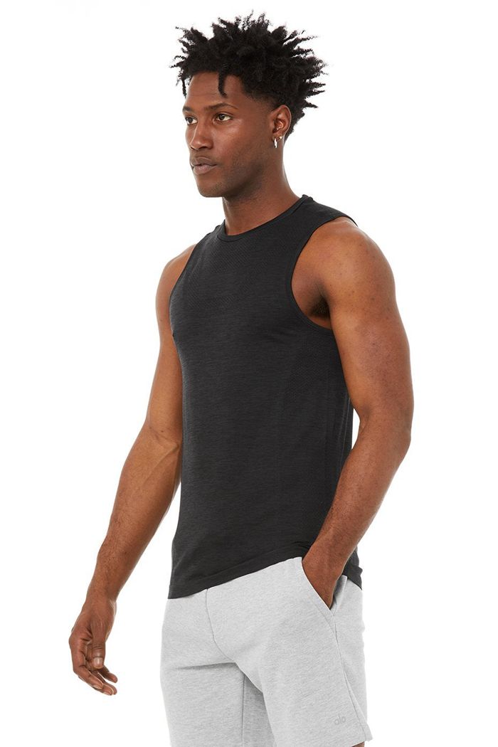 Tank Tops Alo Yoga Amplify Seamless Muscle Hombre Negros | 634918XUA