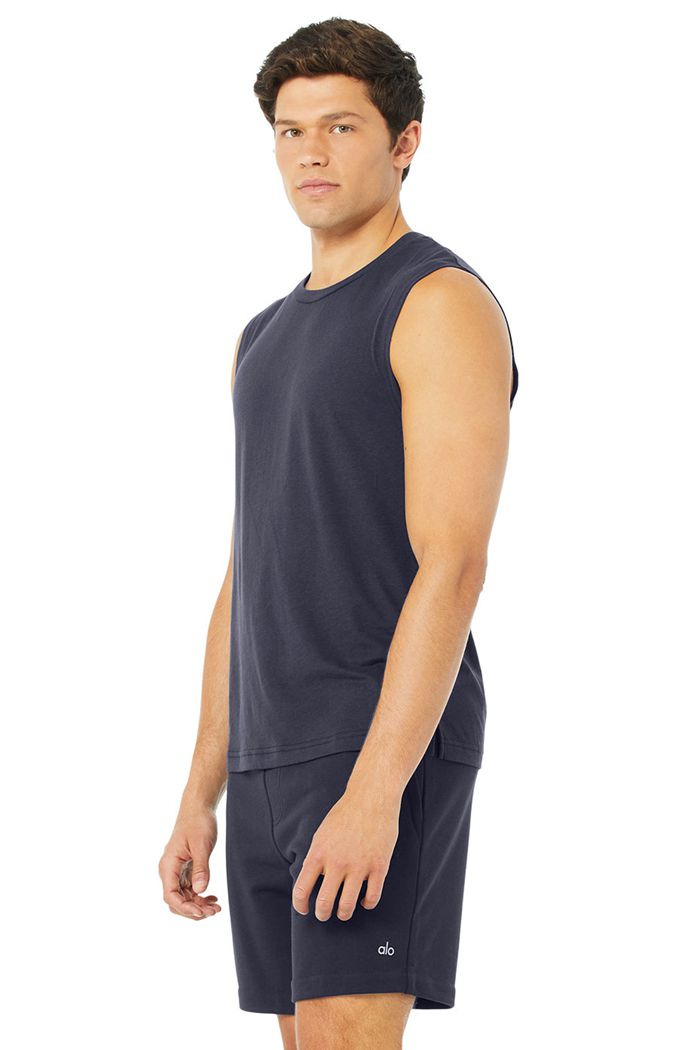 Tank Tops Alo Yoga The Triumph Muscle Hombre Negros | 136548VNF