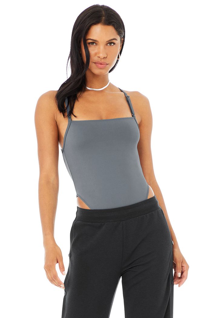 Bodysuit Alo Yoga Thrill Seeker Mujer Grises | 208956FUO