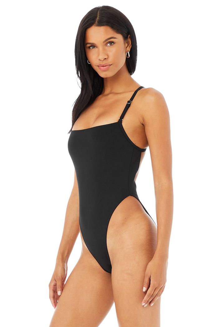 Bodysuit Alo Yoga Thrill Seeker Mujer Negros | 742896KDT