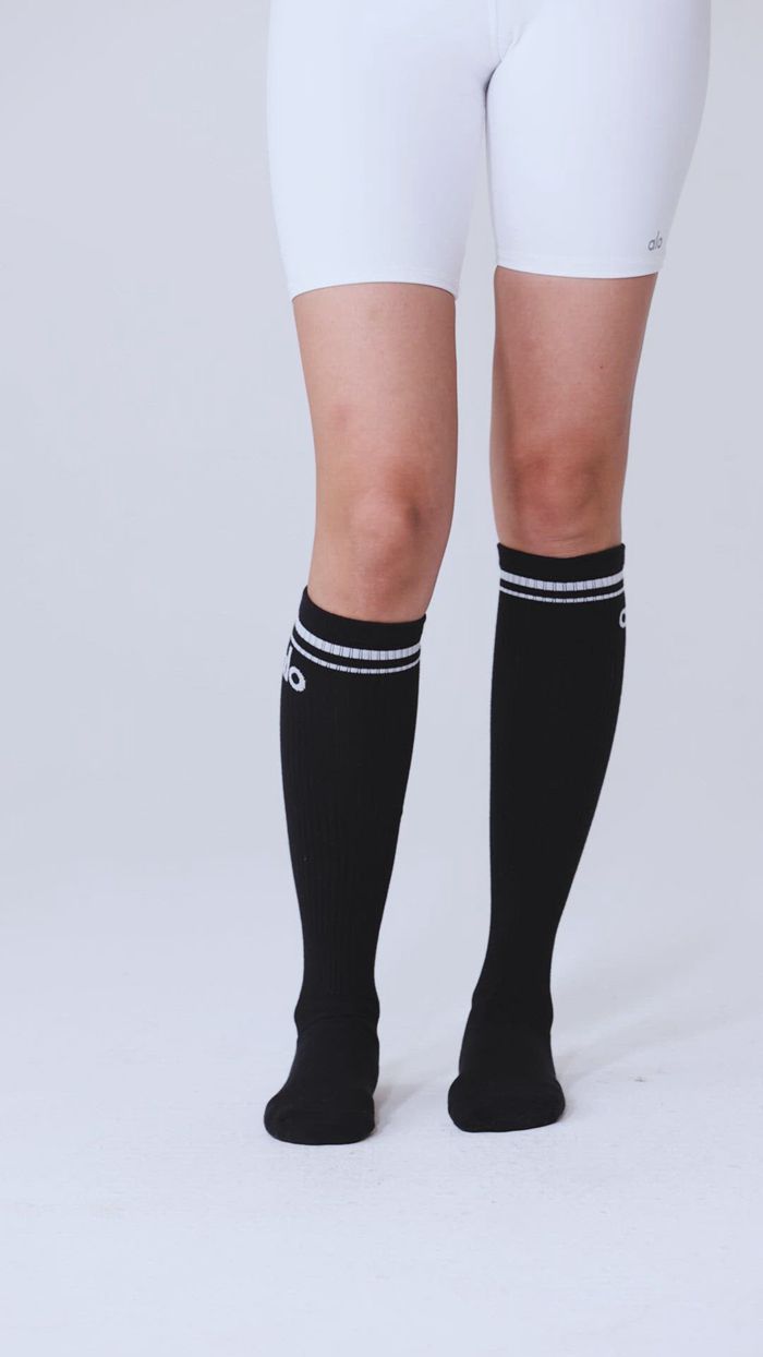 Calcetines Alo Yoga Knee-High Throwback Mujer Blancos | 957312EBM