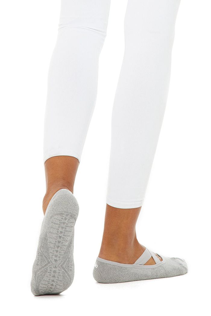 Calcetines Alo Yoga Pivot Barre Mujer Grises | 596012MBN