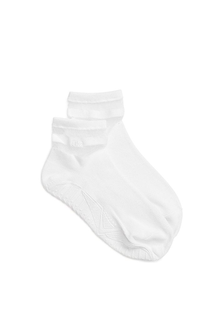 Calcetines Alo Yoga Pulse Barre Mujer Blancos | 947068GUJ