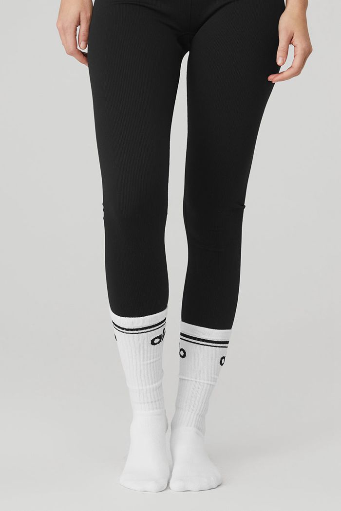 Calcetines Alo Yoga Throwback Barre Mujer Blancos | 478192XRE