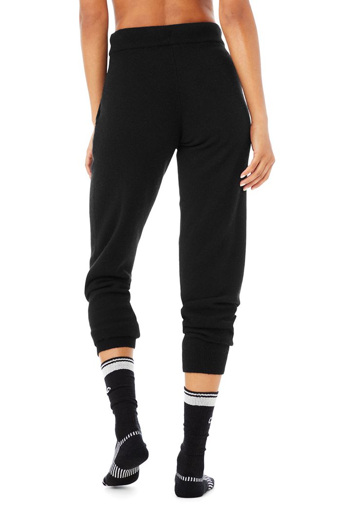 Calcetines Alo Yoga Wool-Tech Crew Mujer Negros | 985610UAN