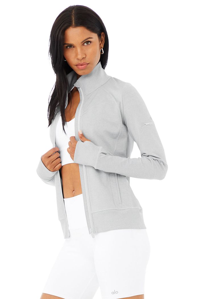 Chaquetas Alo Yoga Contour Mujer Grises | 793614QBT