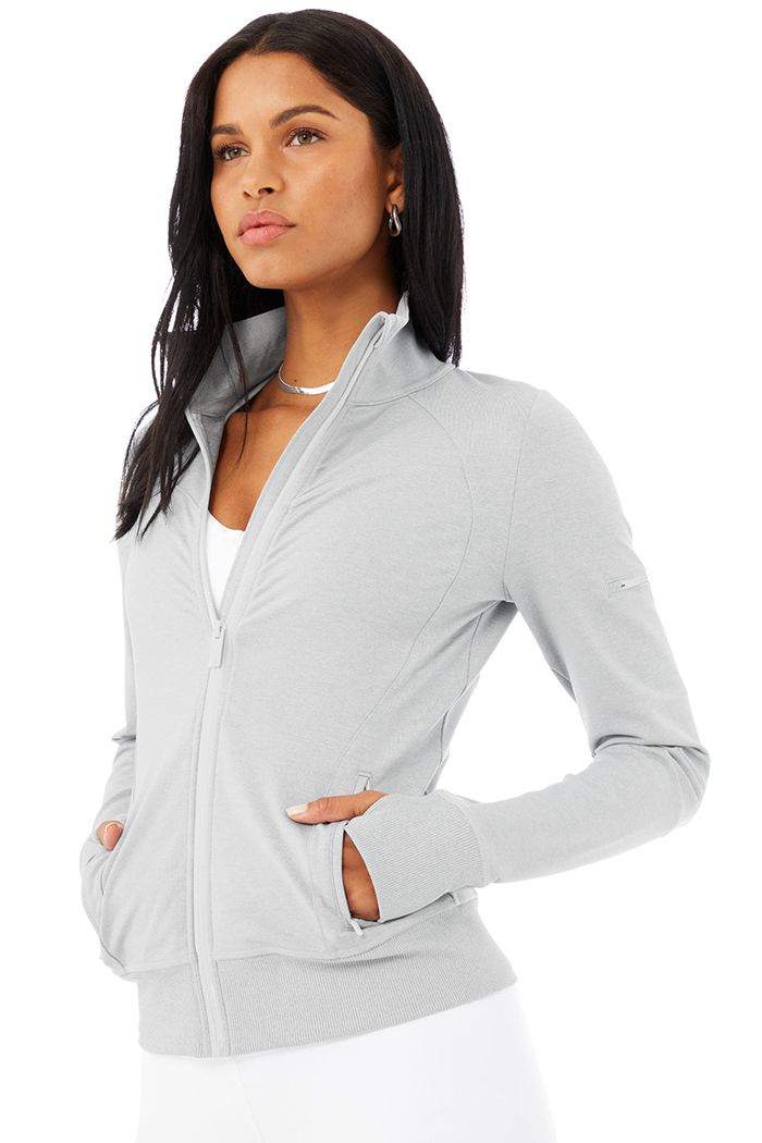 Chaquetas Alo Yoga Contour Mujer Grises | 793614QBT