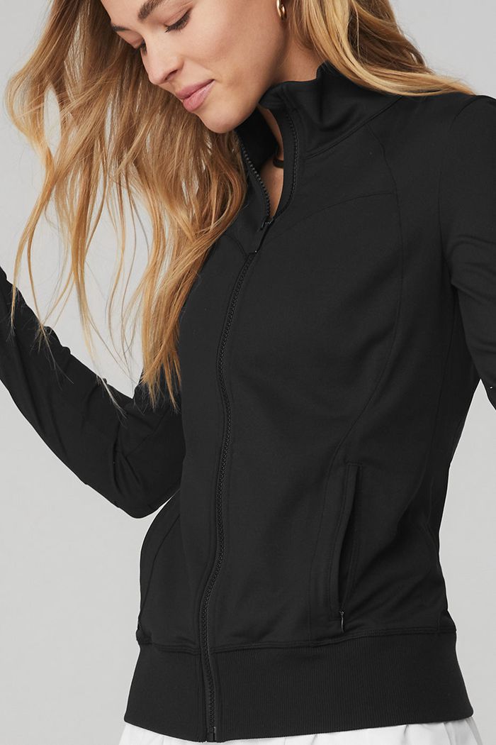 Chaquetas Alo Yoga Contour Mujer Negros | 241936PXG