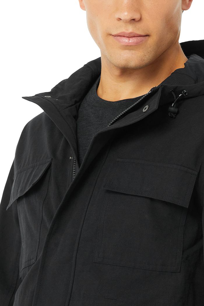 Chaquetas Alo Yoga Division Field Hombre Negros | 617409TPZ