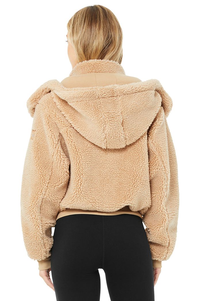 Chaquetas Alo Yoga Foxy Sherpa Mujer Marrom | 835642ATE