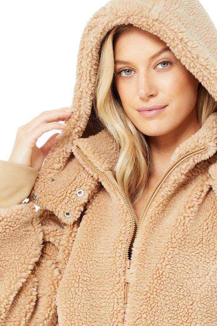 Chaquetas Alo Yoga Foxy Sherpa Mujer Marrom | 835642ATE