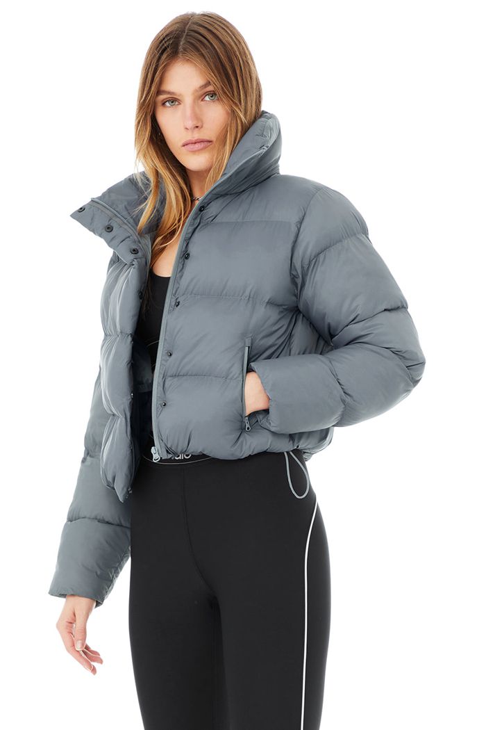 Chaquetas Alo Yoga Gold Rush Puffer Mujer Grises | 051726TYU