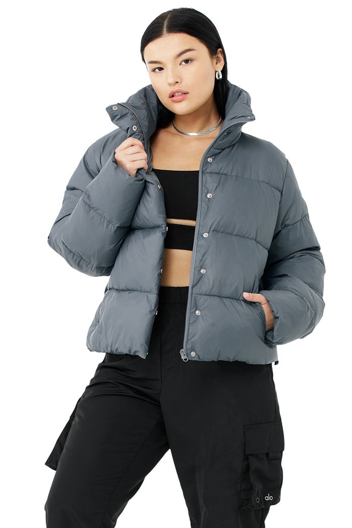 Chaquetas Alo Yoga Gold Rush Puffer Mujer Grises | 051726TYU