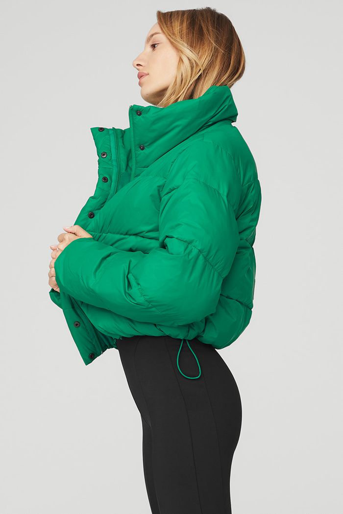 Chaquetas Alo Yoga Gold Rush Puffer Mujer Verdes Turquesa | 418293GAK