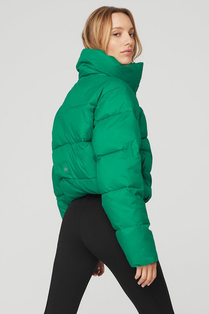 Chaquetas Alo Yoga Gold Rush Puffer Mujer Verdes Turquesa | 418293GAK