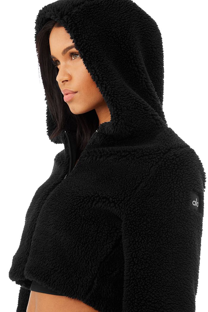 Chaquetas Alo Yoga LA Sherpa Mujer Negros | 057421PXN