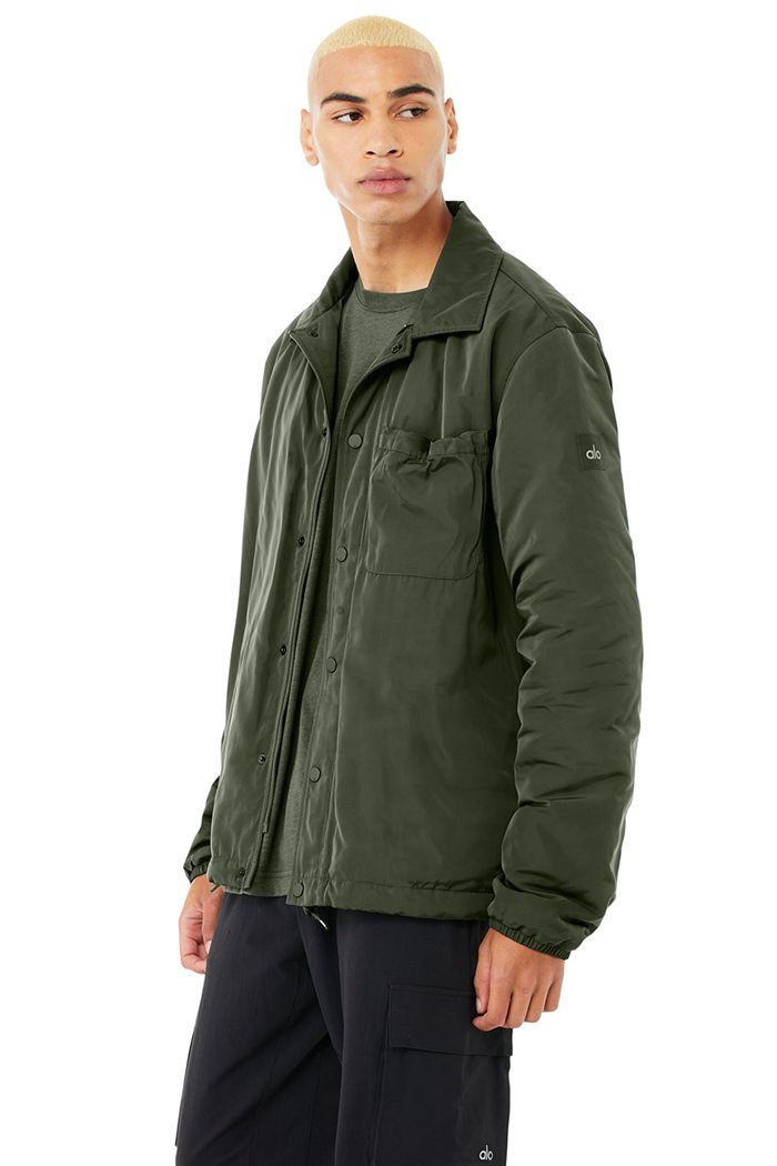 Chaquetas Alo Yoga Legend Hombre Verdes Oscuro | 350679VDT