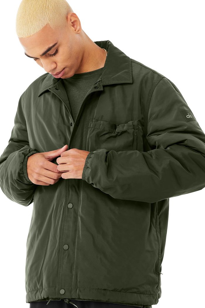 Chaquetas Alo Yoga Legend Hombre Verdes Oscuro | 350679VDT